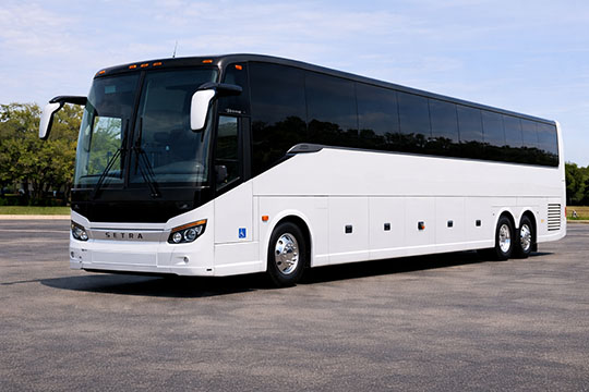 56-passenger charter bus available for charter in Savannah, GA